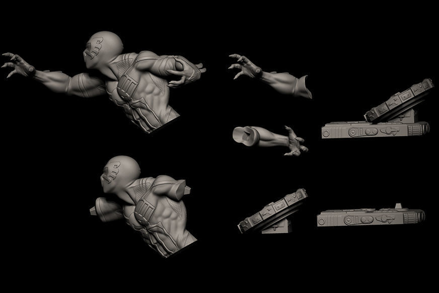 Fan Art Spiderman 2099 - 2 - Bust  3D print model_8