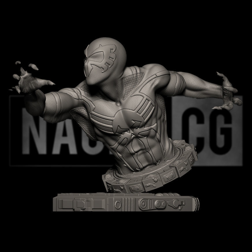 Fan Art Spiderman 2099 - 2 - Bust  3D print model_2