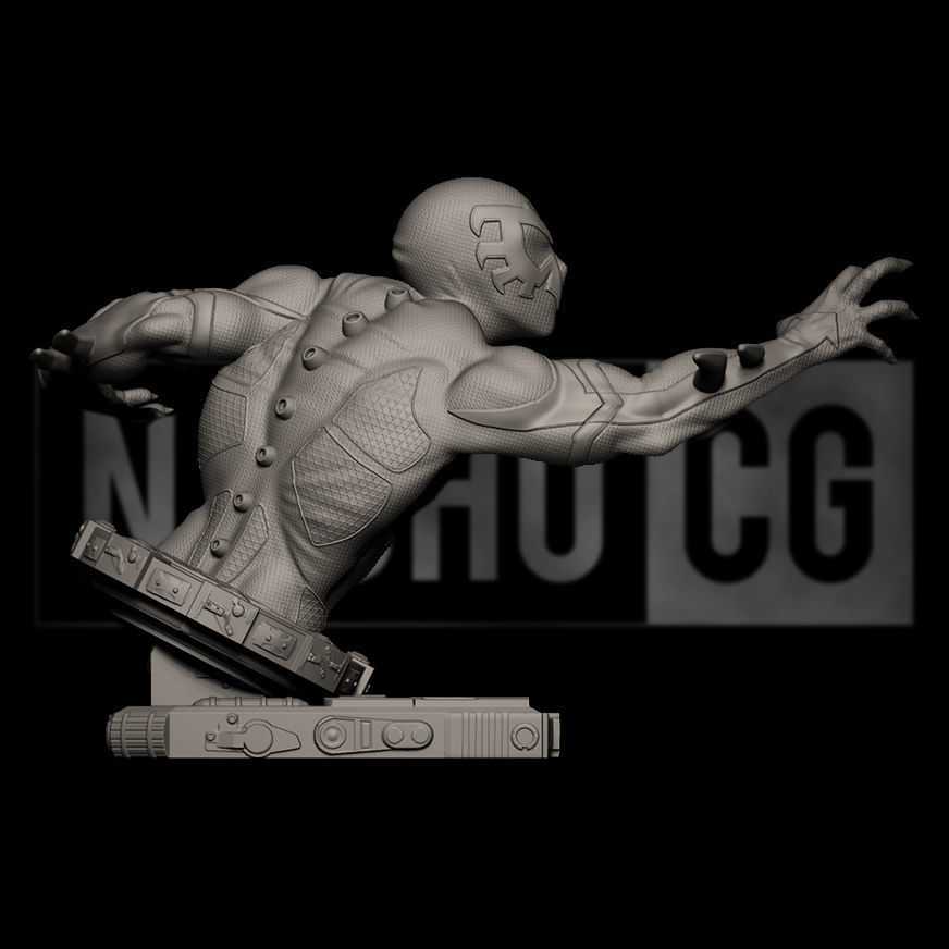 Fan Art Spiderman 2099 - 2 - Bust  3D print model_5