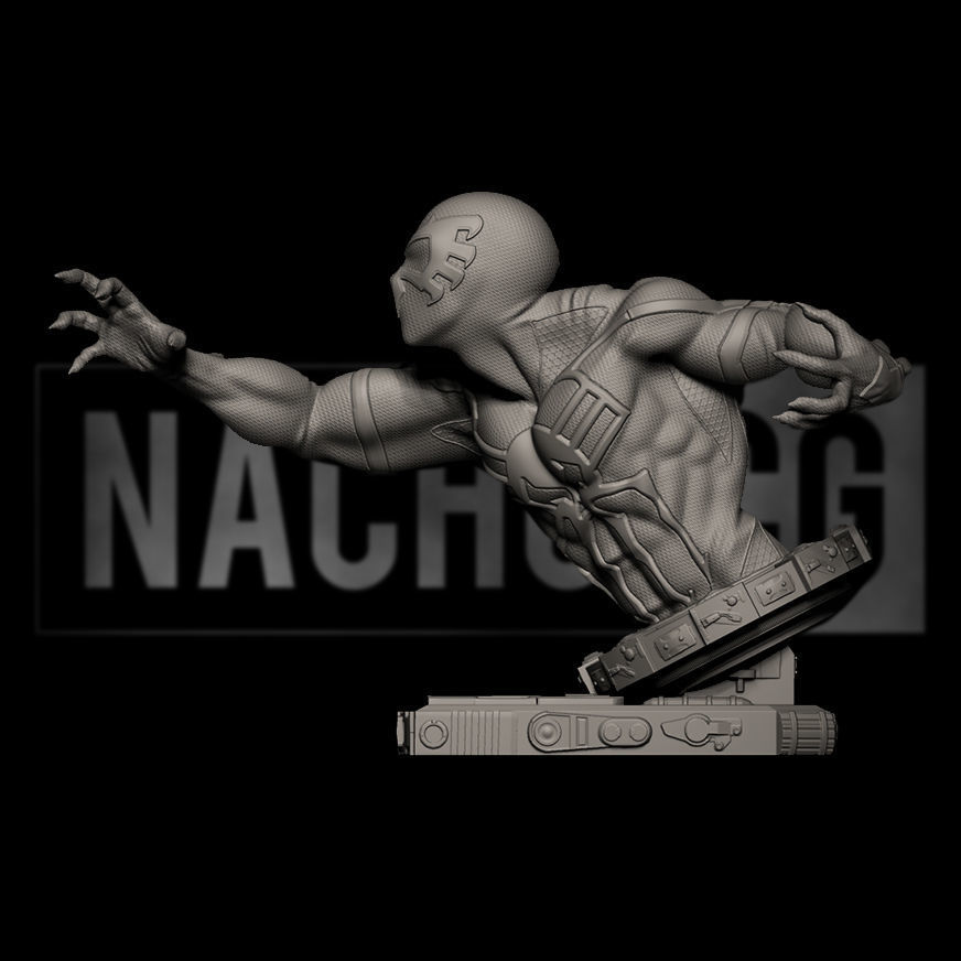Fan Art Spiderman 2099 - 2 - Bust  3D print model_3