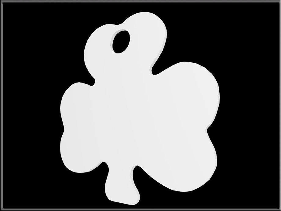 Shamrock Tag Low-poly 3D model_4