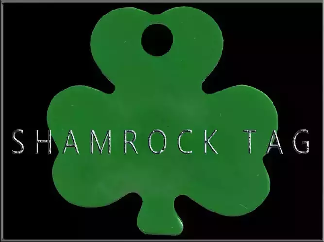 Shamrock Tag Low-poly 3D model