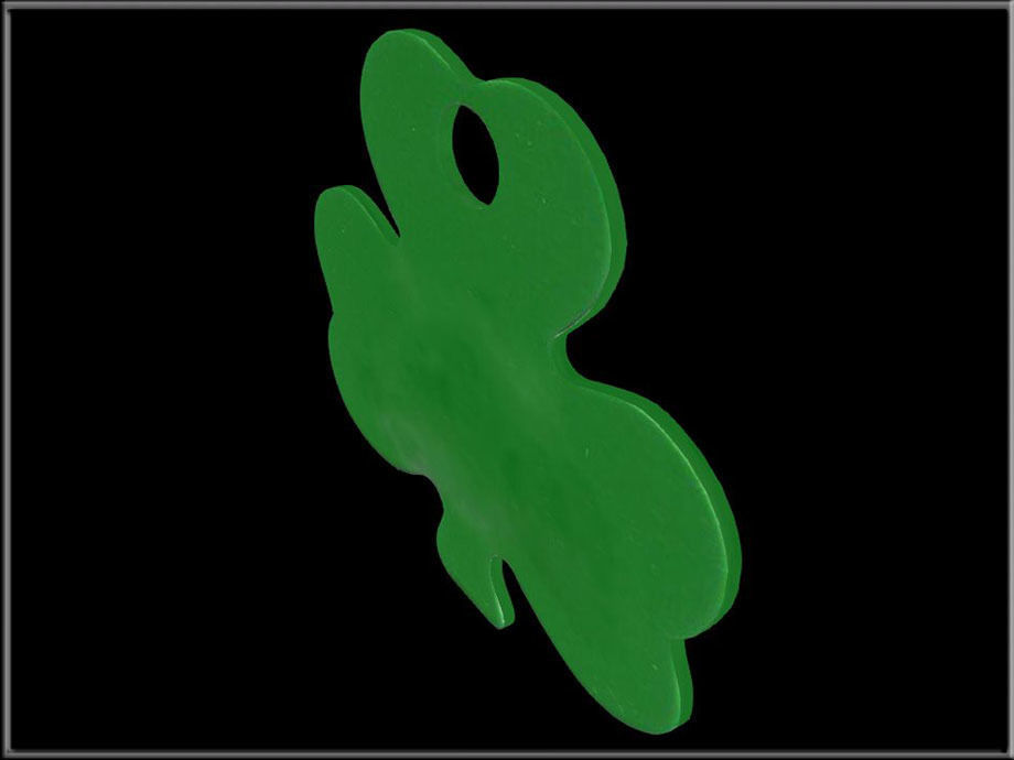 Shamrock Tag Low-poly 3D model_2