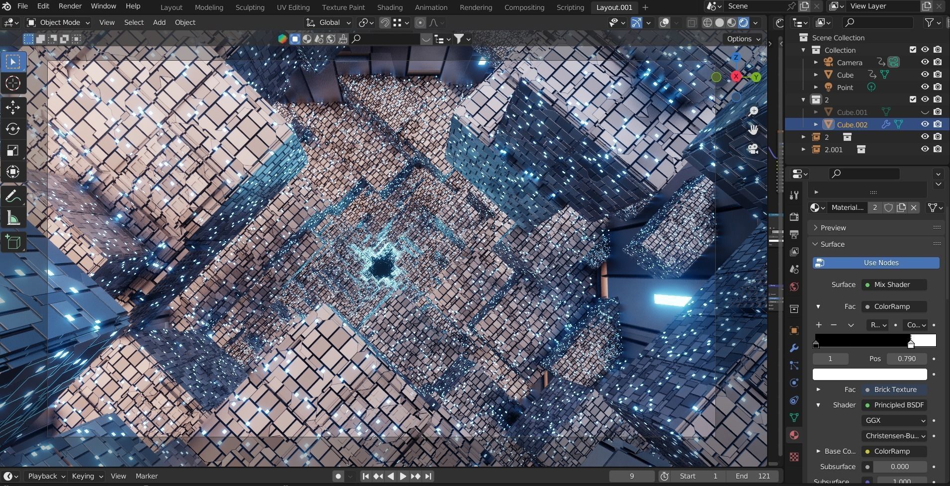 space  Low-poly 3D model_3