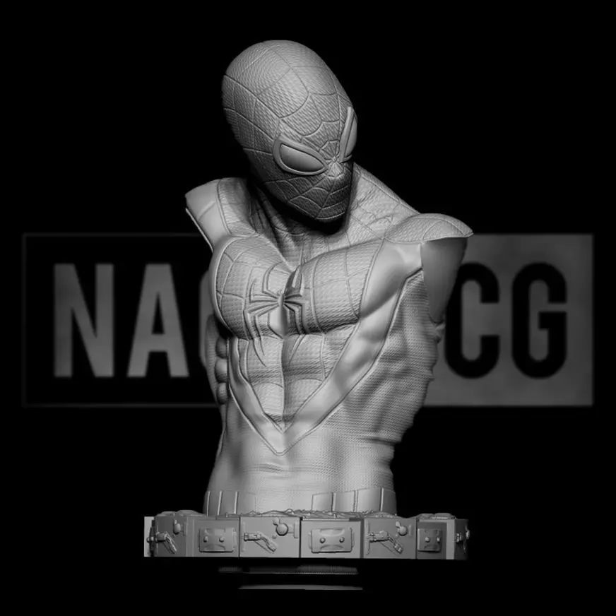 Fan Art Miles Morales - Spiderman - bust version 2 3D print model_0