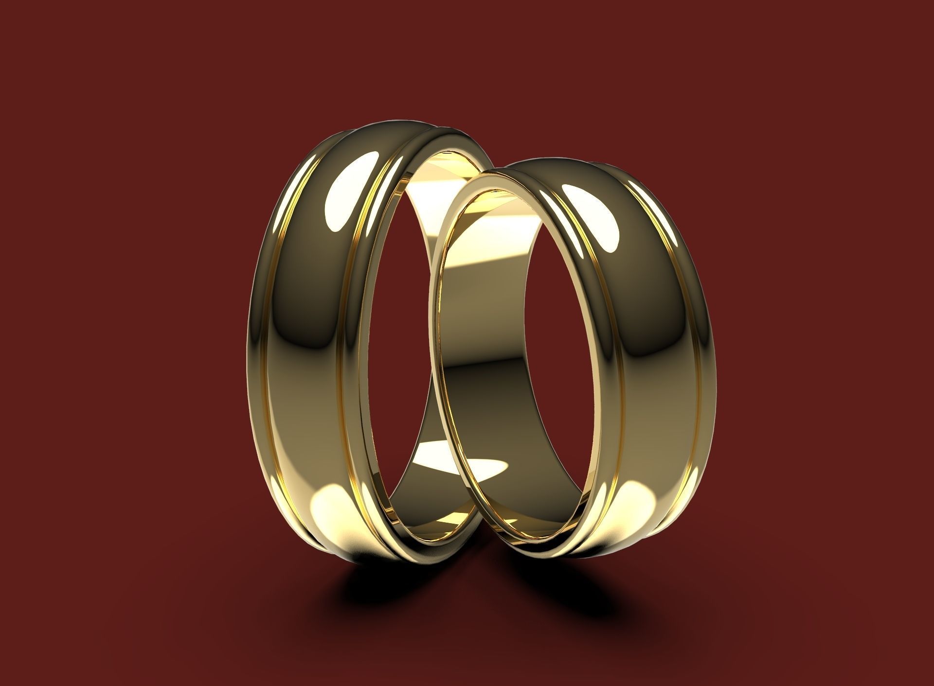 Wedding Rings  3D print model_1