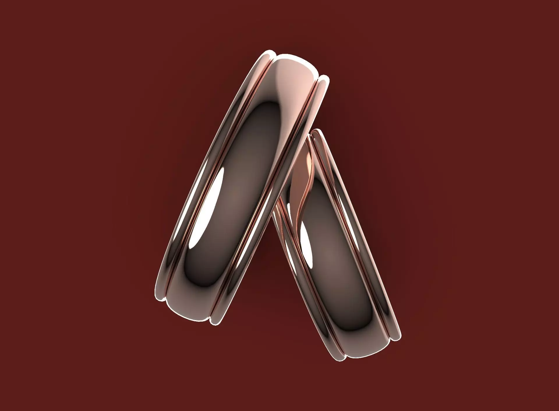 Wedding Rings  3D print model_0