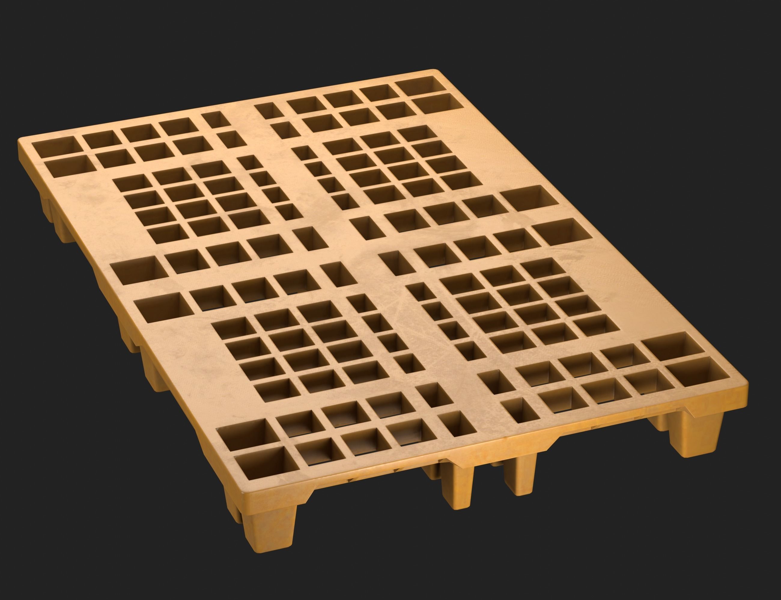Plastic pallet 02 Low-poly 3D model_6