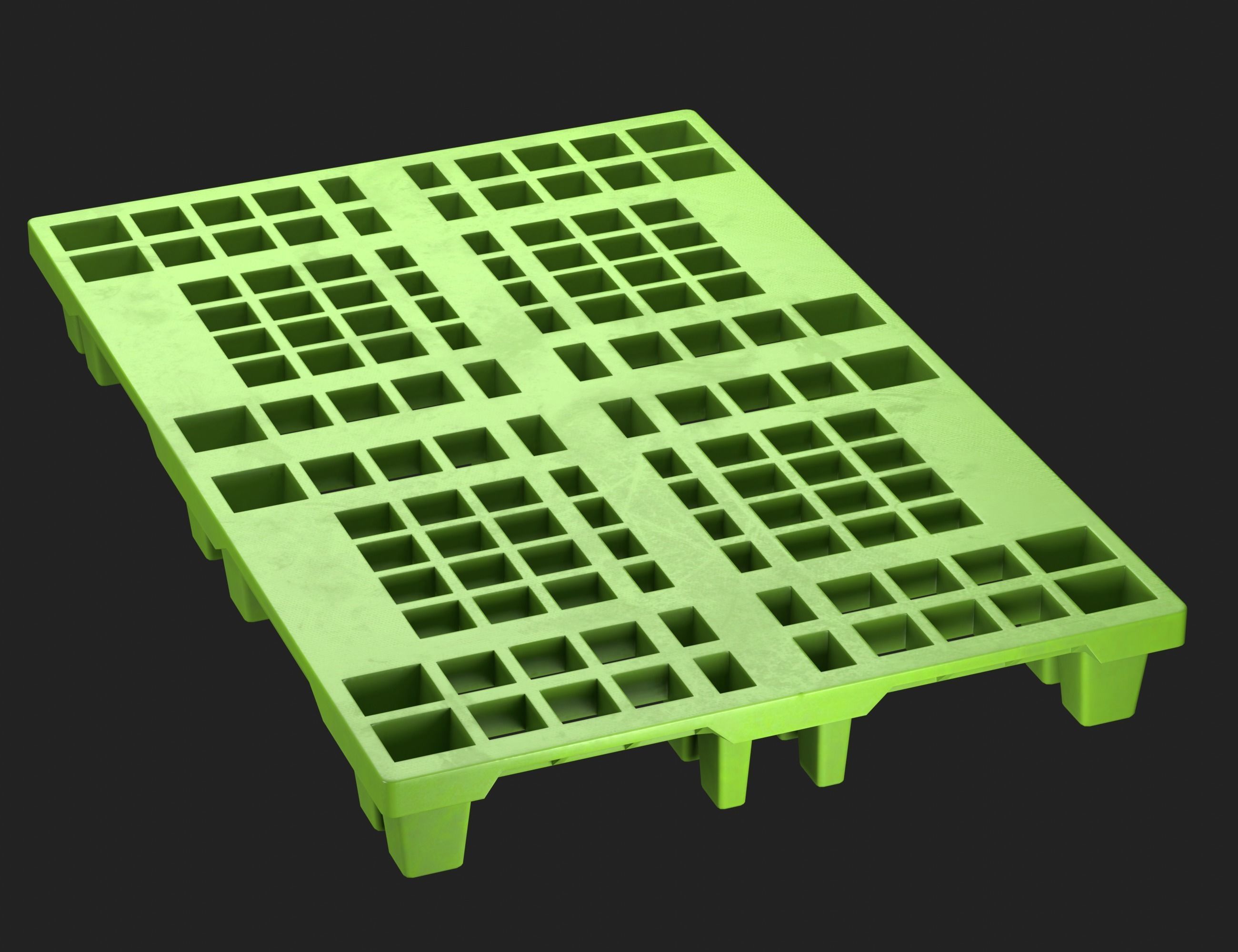 Plastic pallet 02 Low-poly 3D model_7
