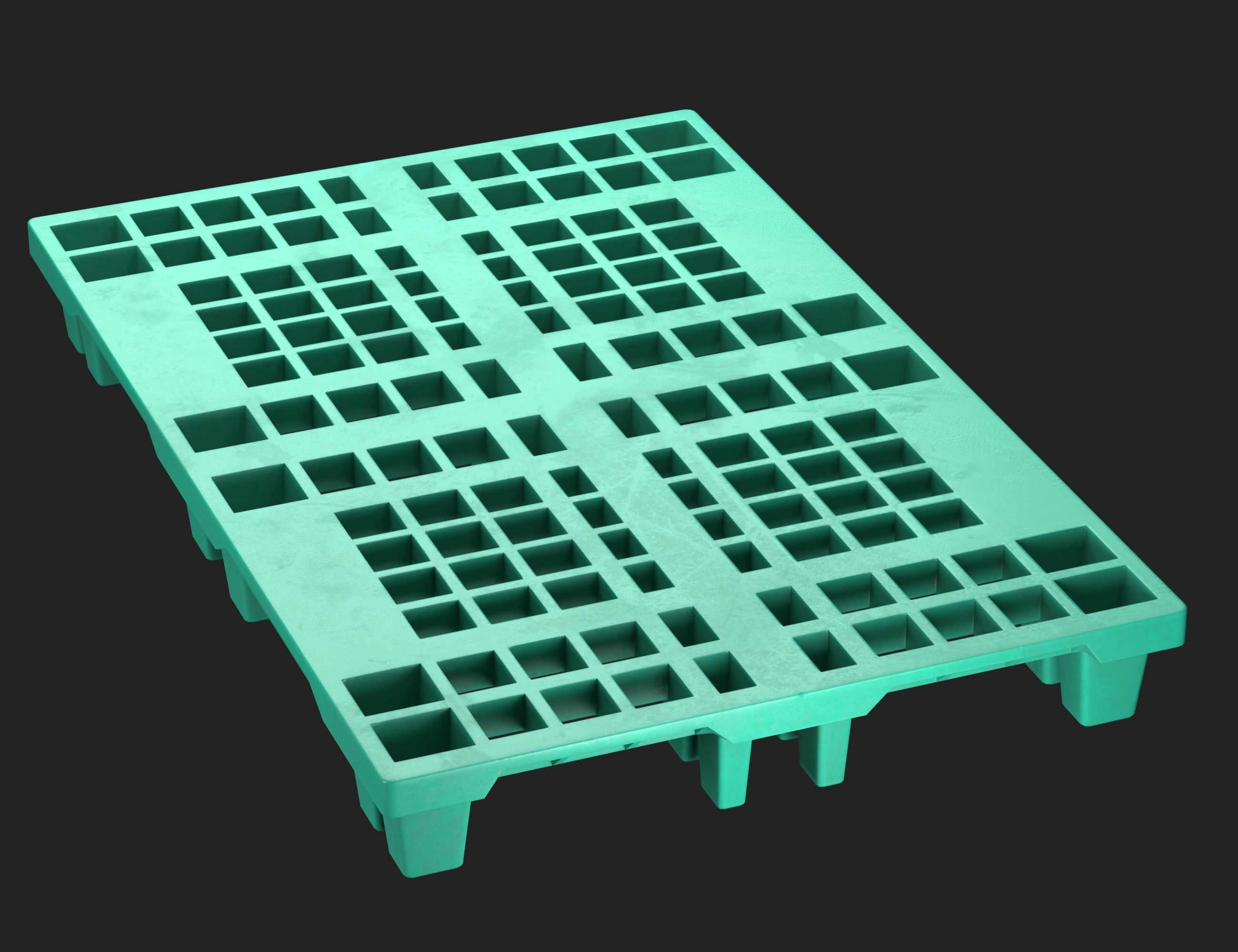 Plastic pallet 02 Low-poly 3D model_8