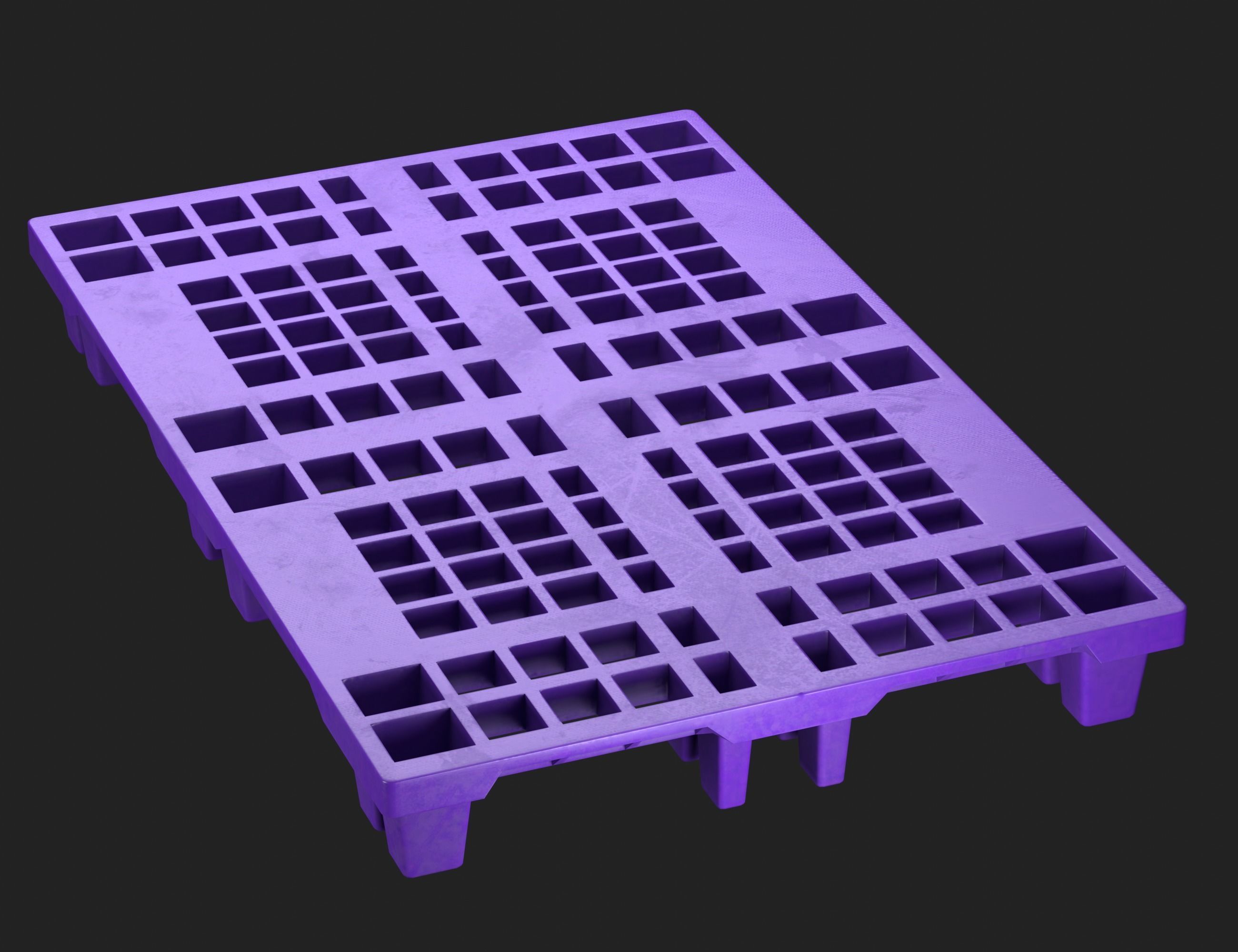 Plastic pallet 02 Low-poly 3D model_5
