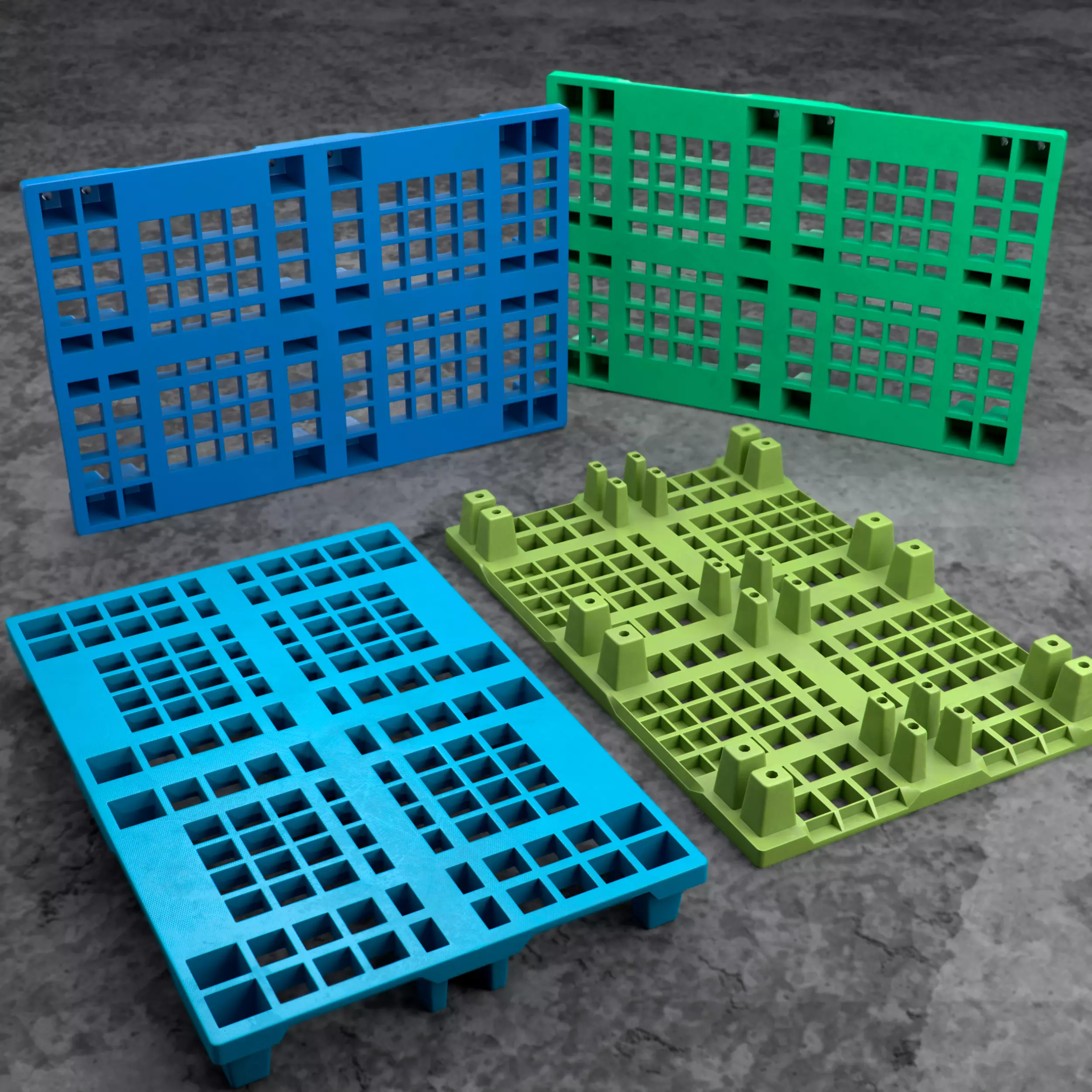 Plastic pallet 02 Low-poly 3D model_0