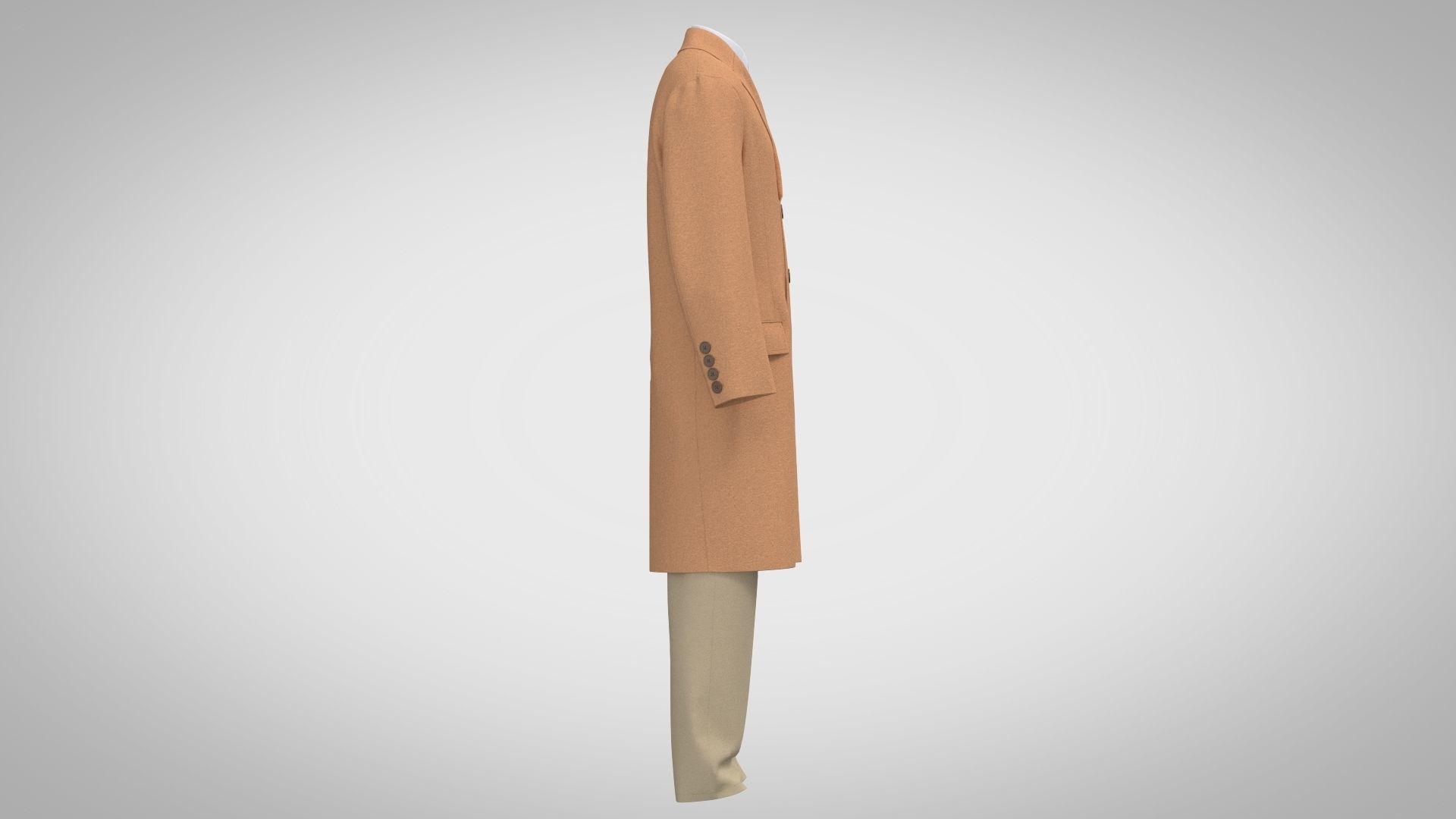 Tailored Coat 3D model_8