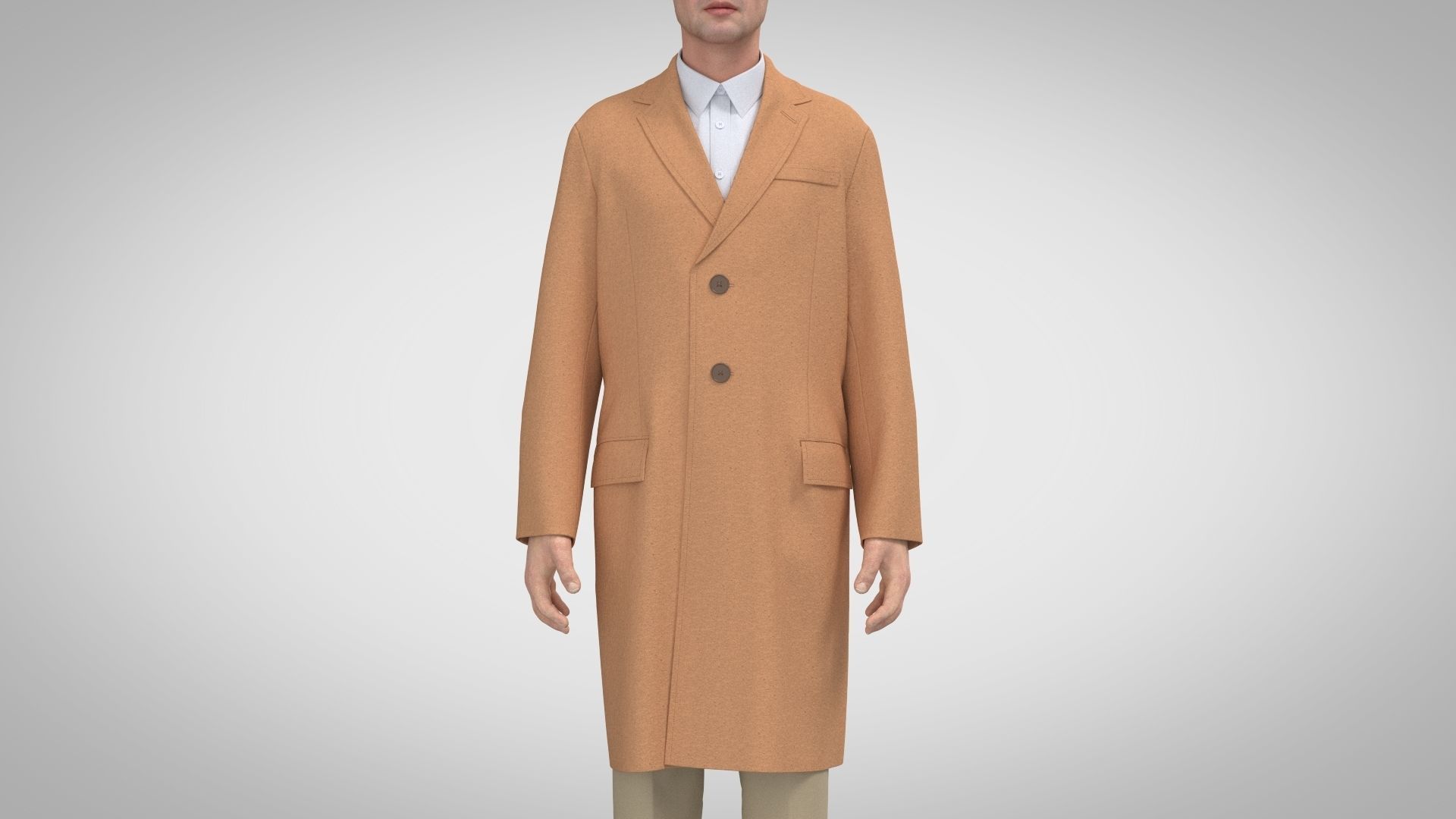 Tailored Coat 3D model_5