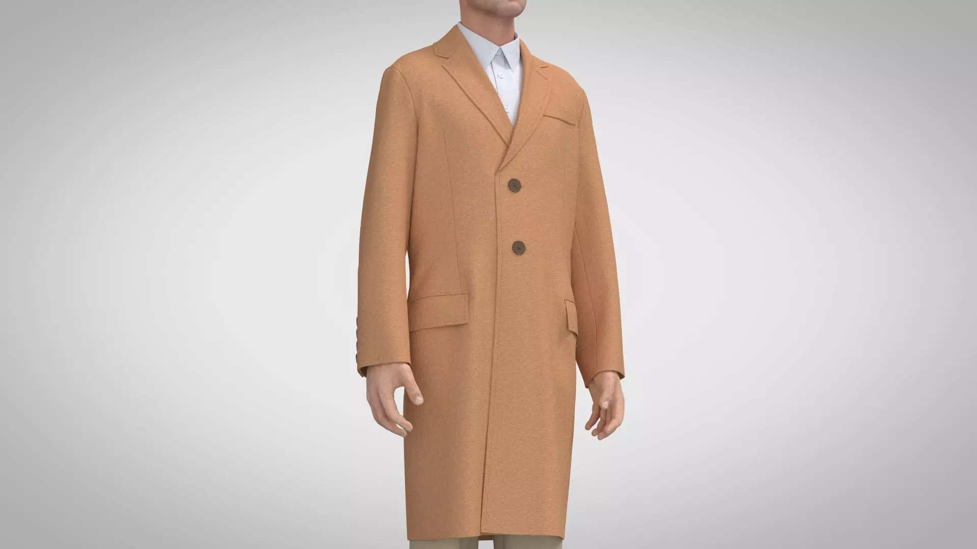 Tailored Coat 3D model_0
