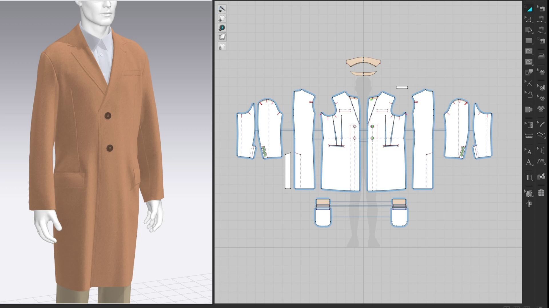 Tailored Coat 3D model_13