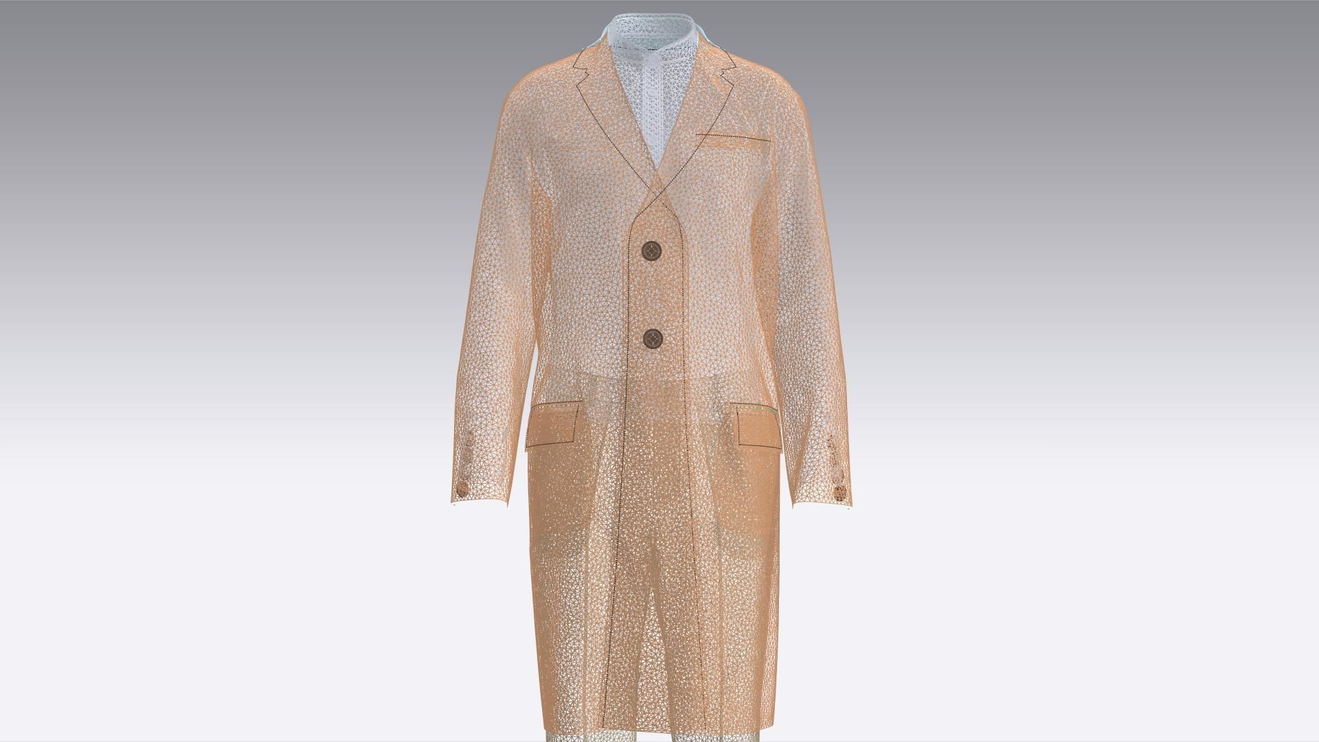 Tailored Coat 3D model_11