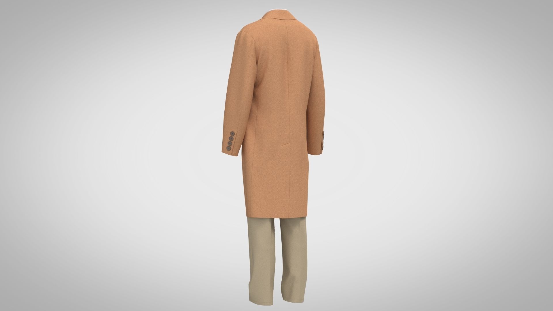 Tailored Coat 3D model_9