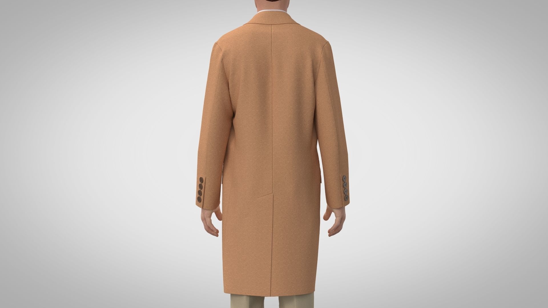 Tailored Coat 3D model_6