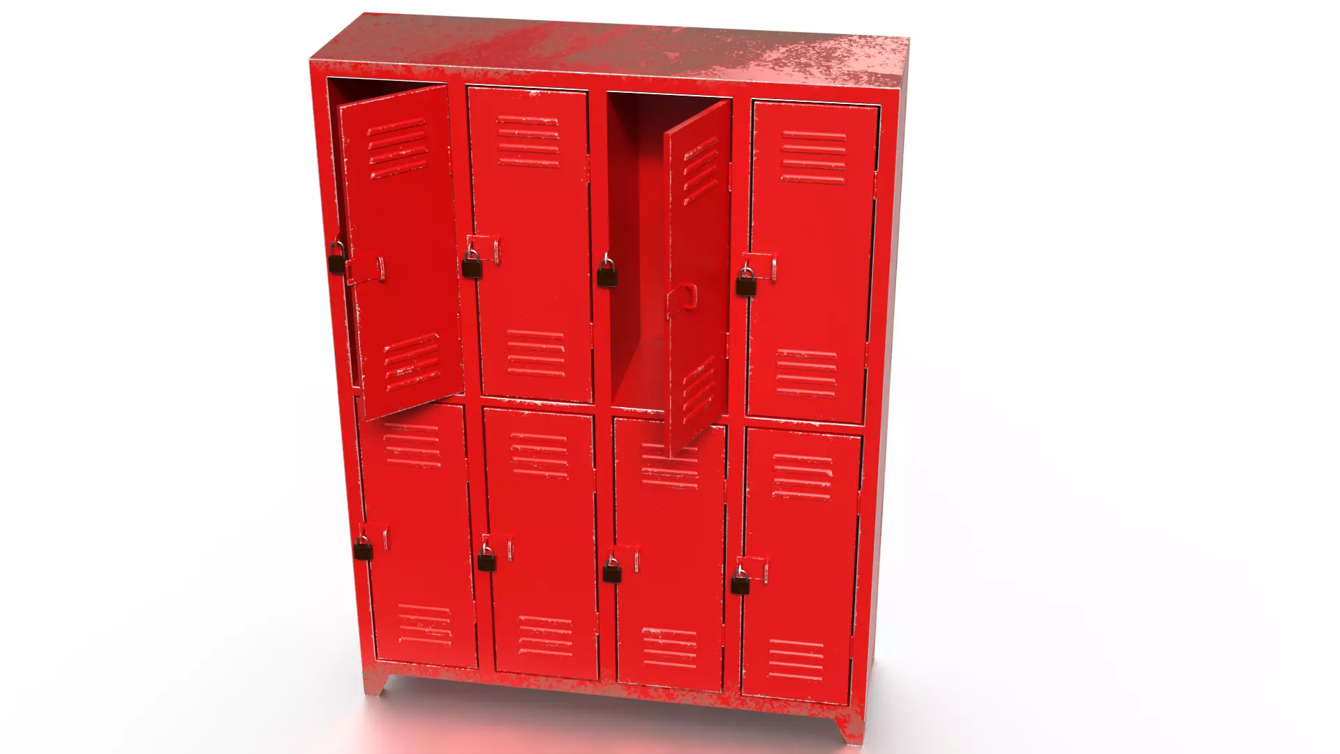 Lockers Low-poly 3D model