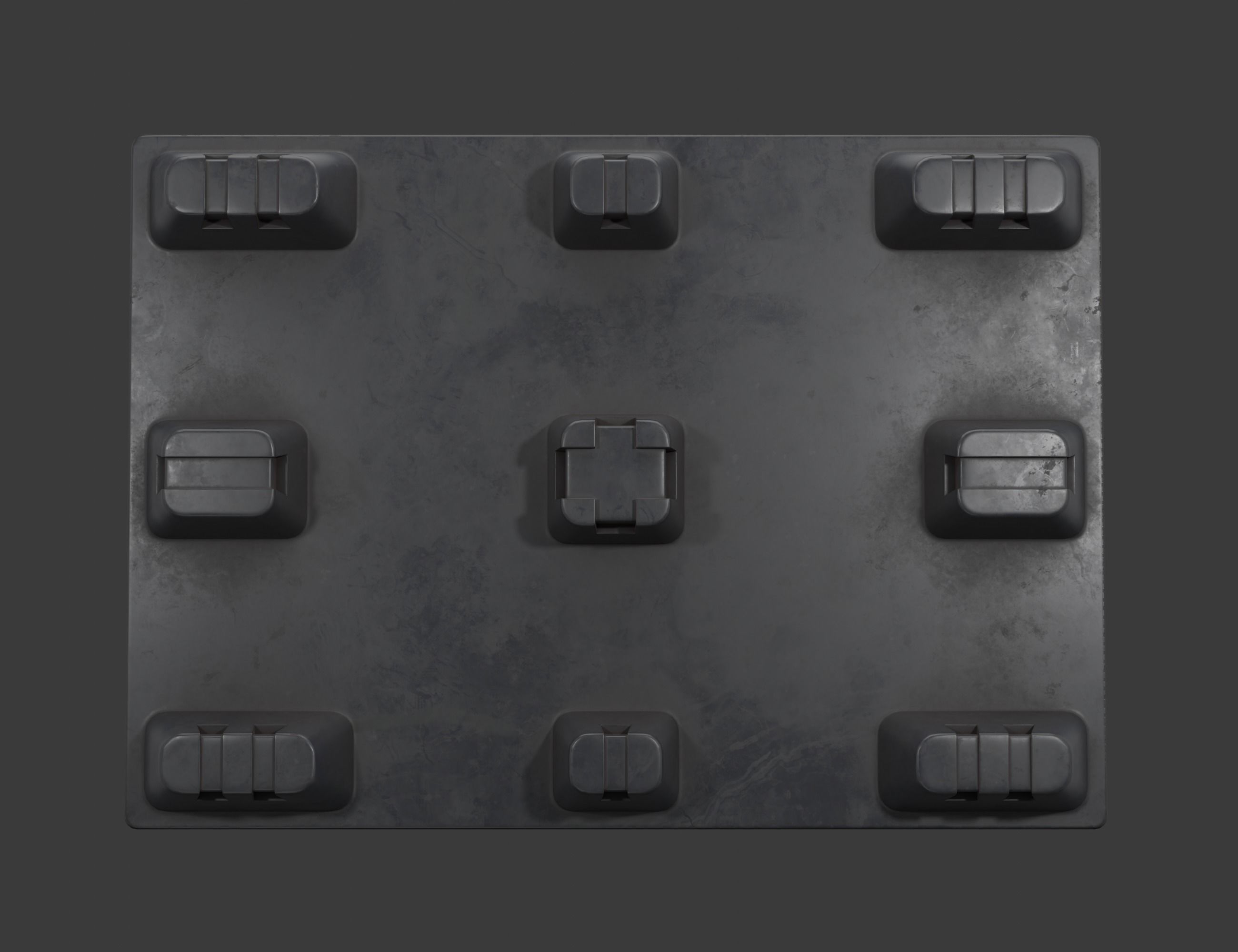 Military cargo container Low-poly 3D model_11