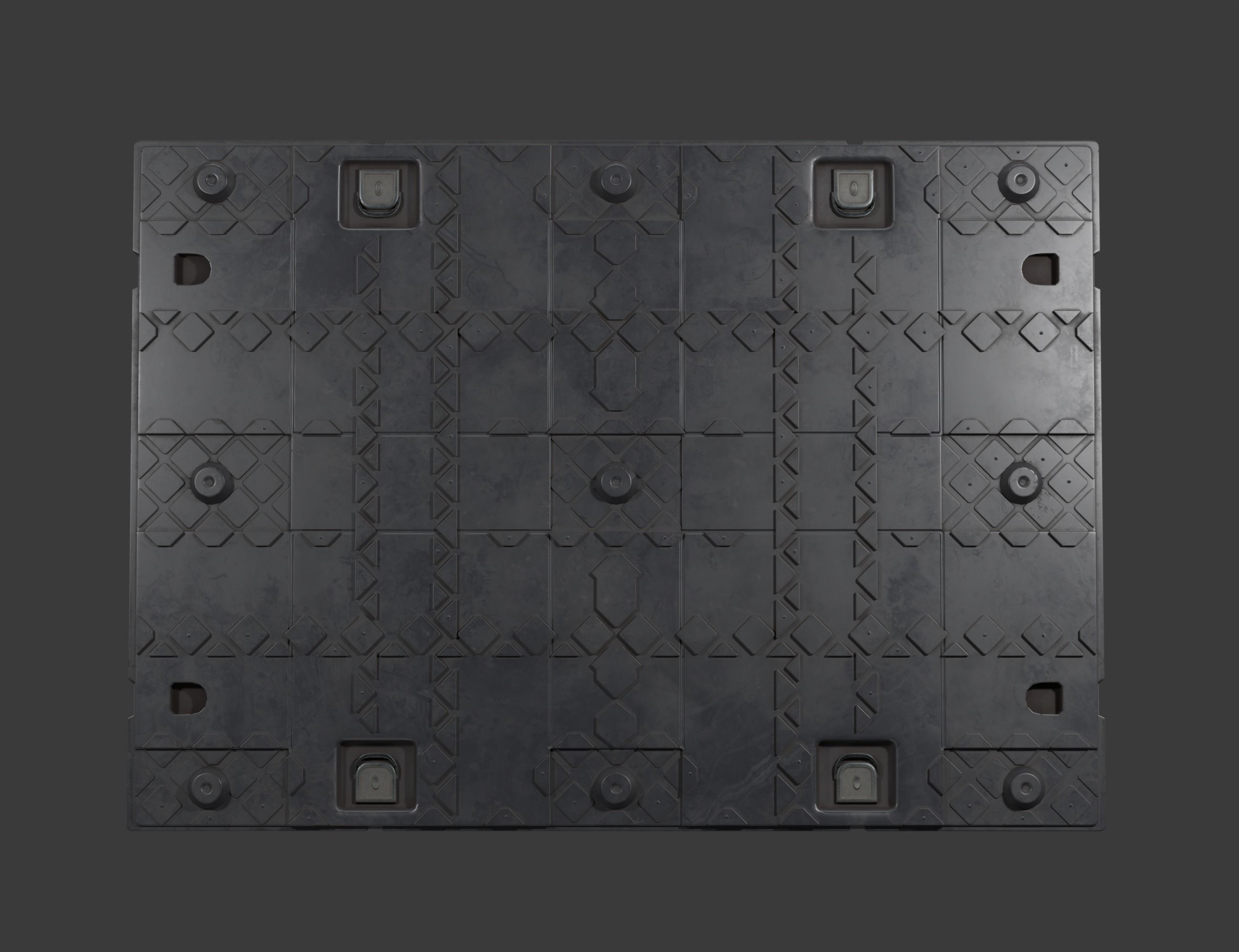 Military cargo container Low-poly 3D model_9