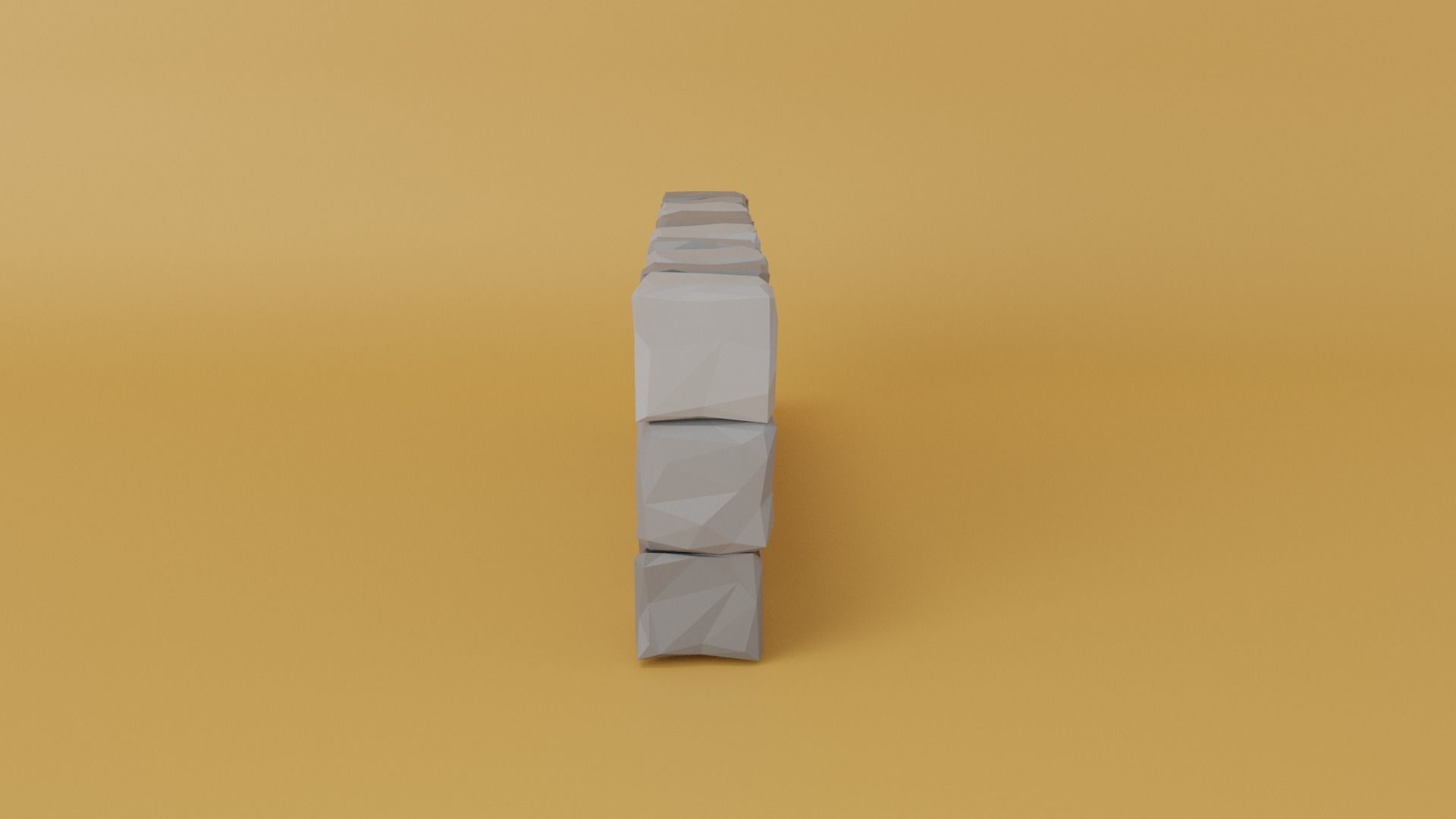 Stone Wall Low-poly 3D model_12