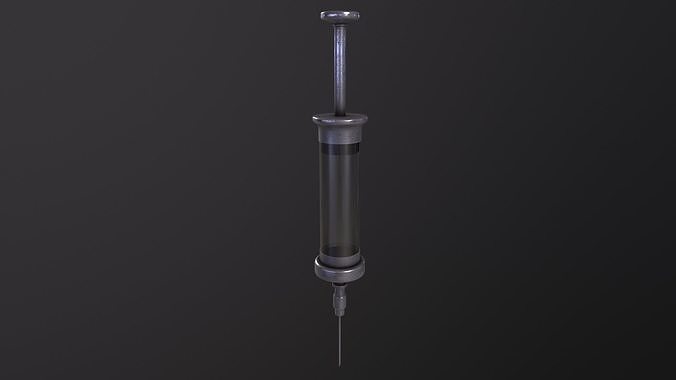 Syringe 3D Model Low-poly 3D model