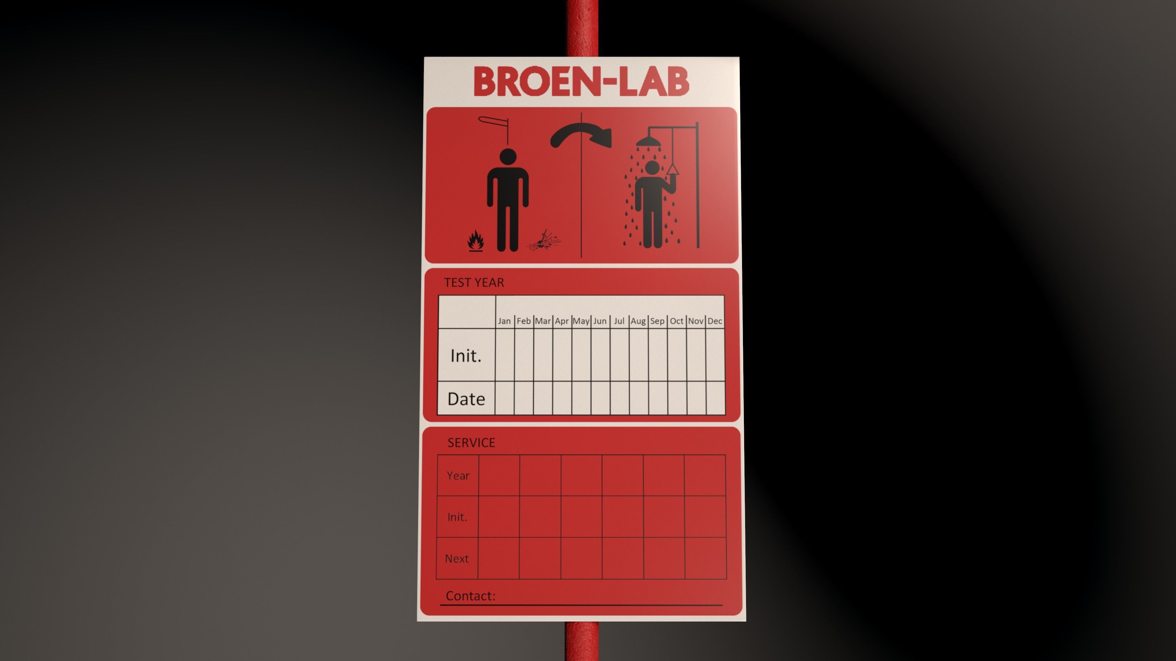 BROEN-LAB Emergency Shower Low-poly 3D model_3