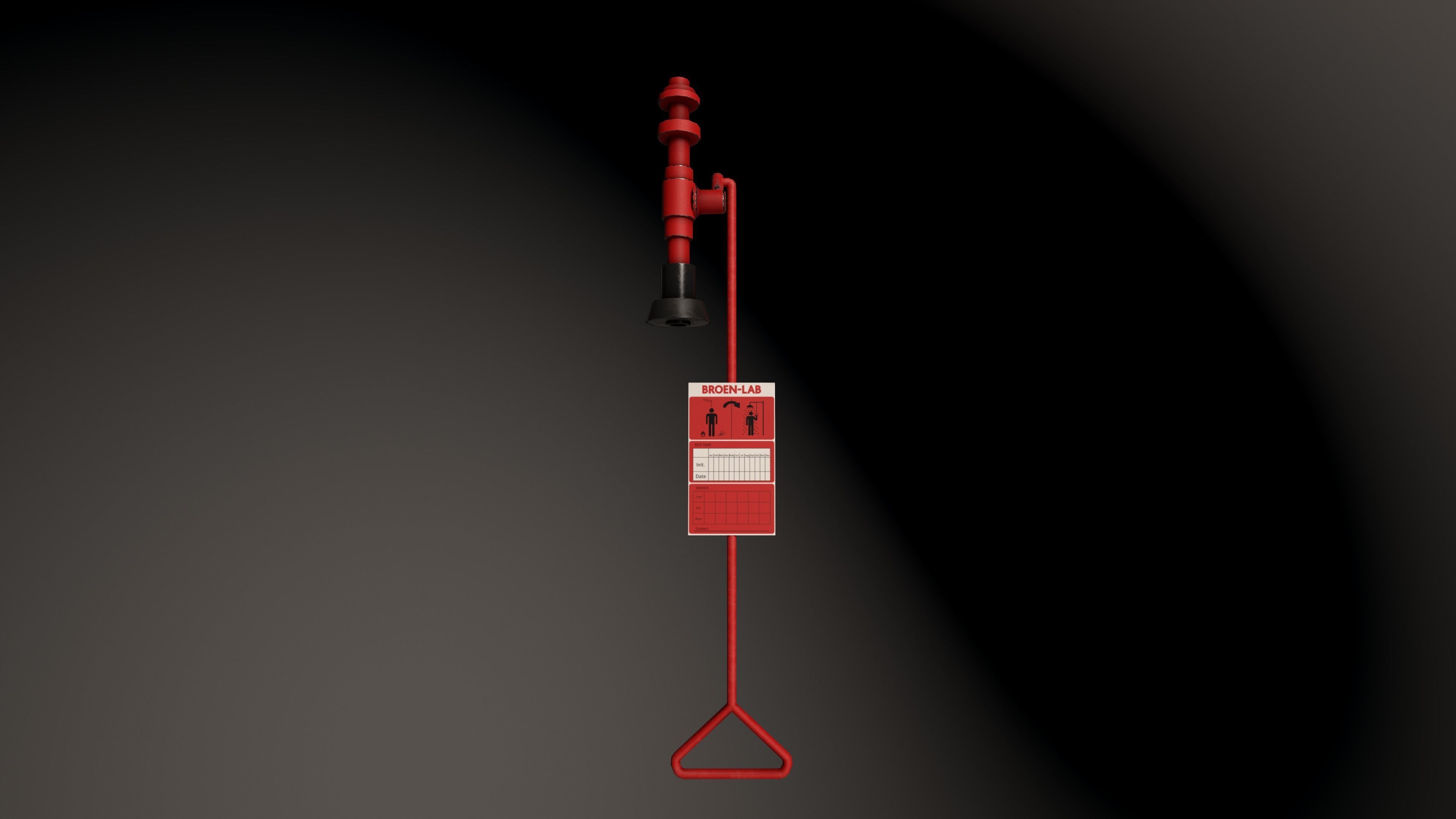 3D model BROENLAB Emergency Shower VR / AR / lowpoly CGTrader