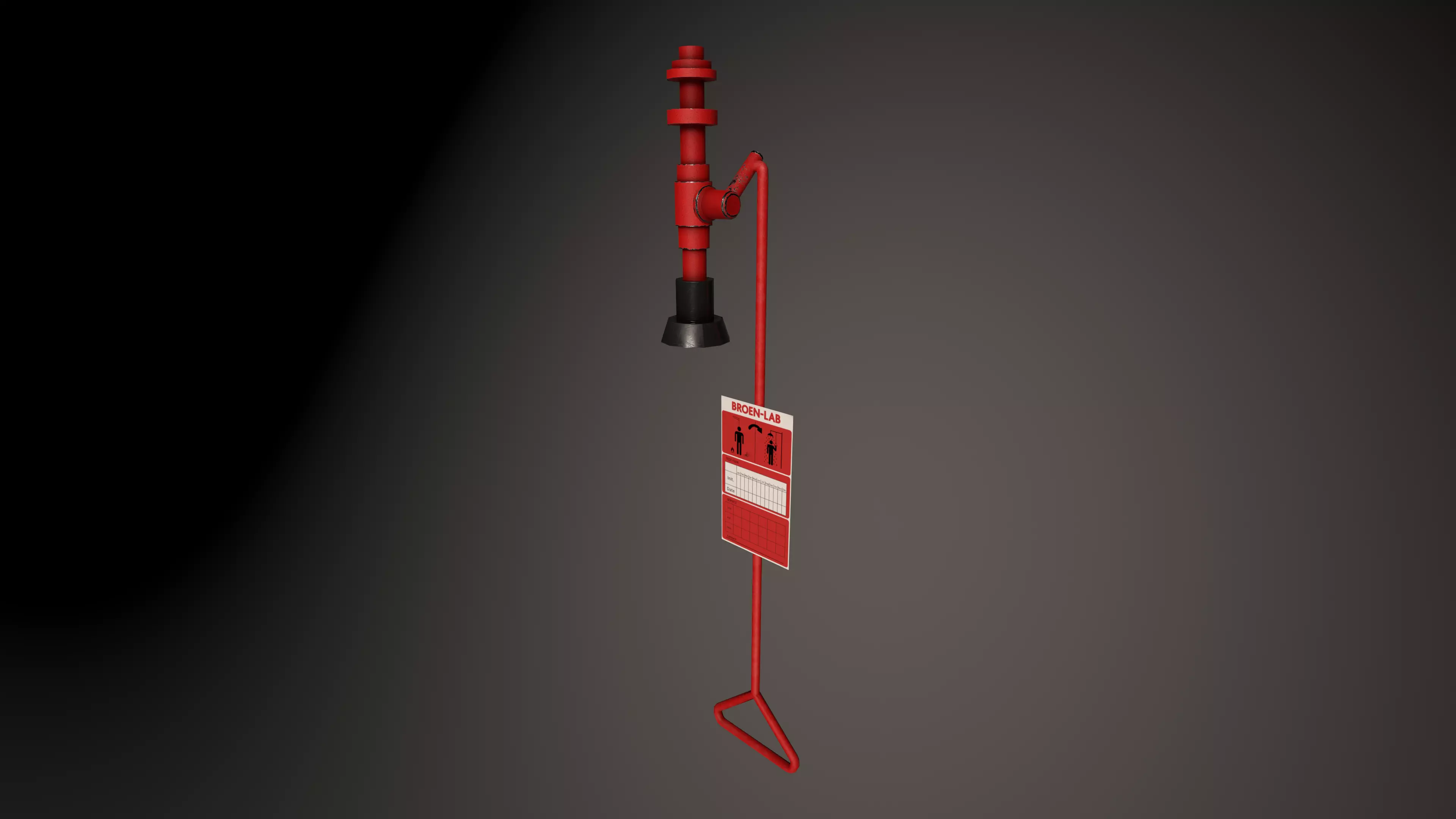 BROEN-LAB Emergency Shower Low-poly 3D model_0