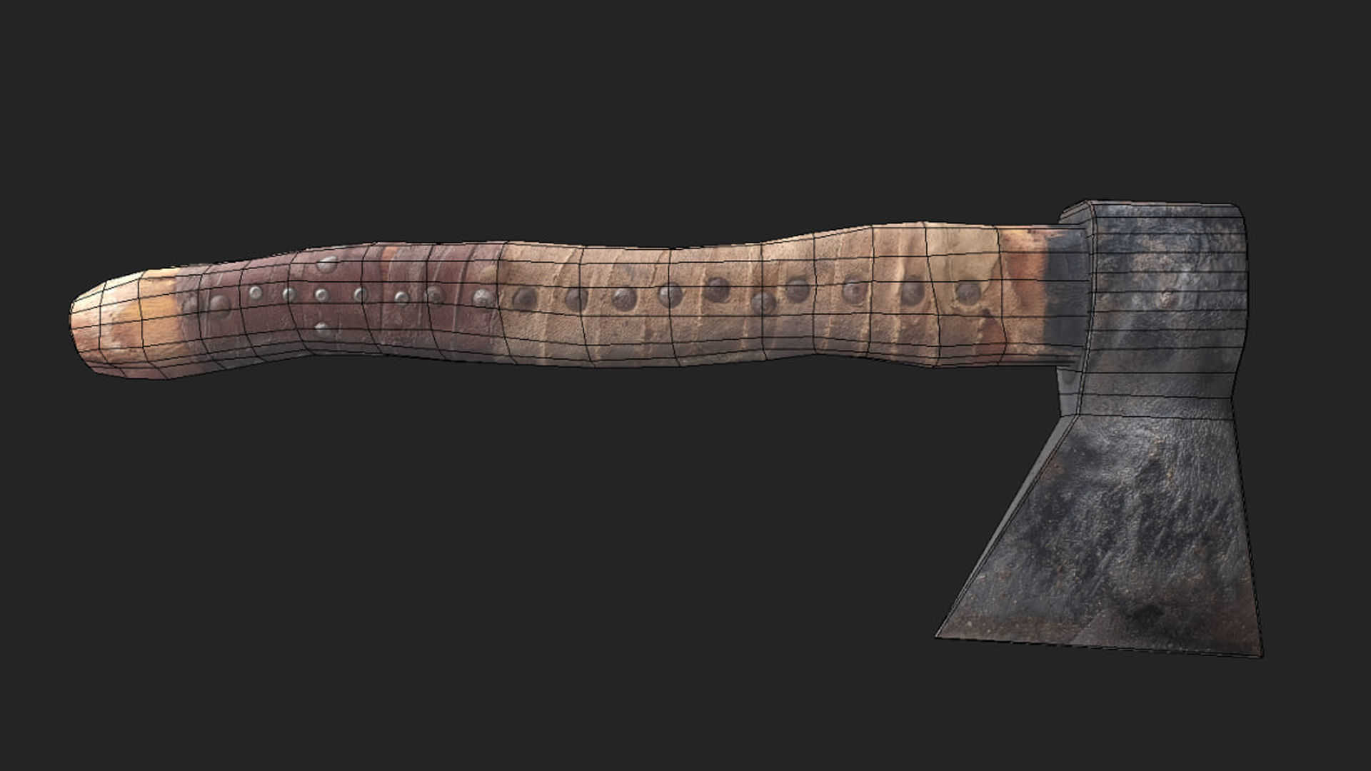 Low-poly Axe Low-poly 3D model_6