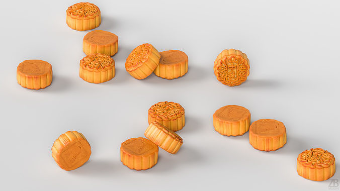 Moon Cake 3D model 3