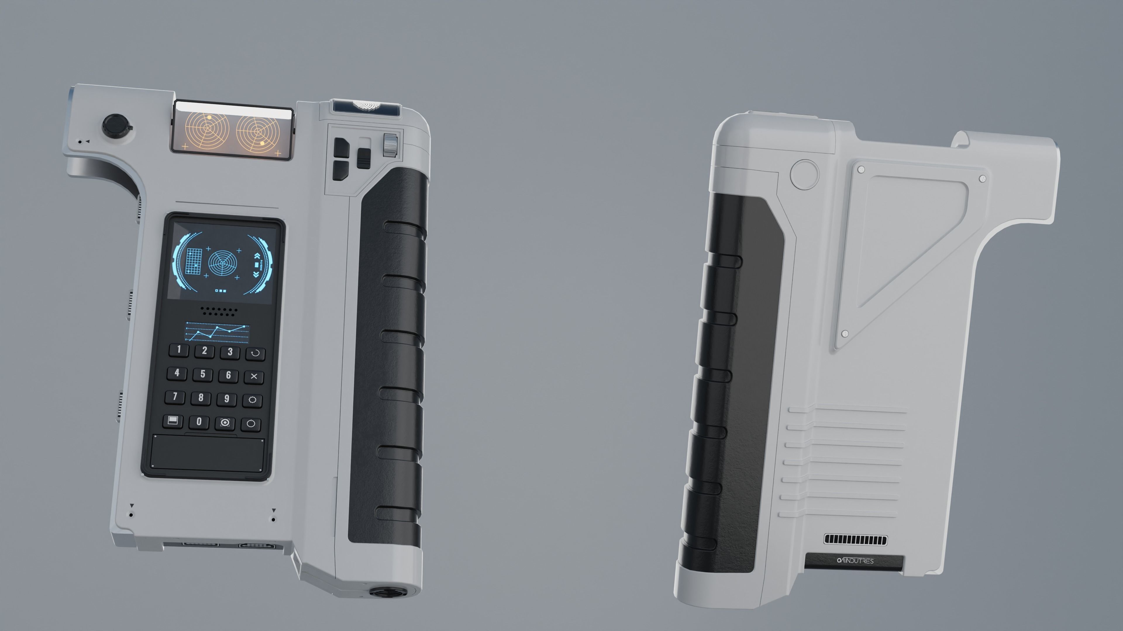 Sci-Fi Controller-Screen 3D model_1