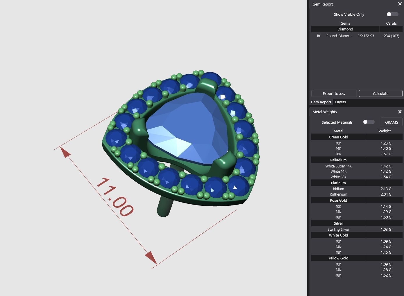 Halo Trillion Diamond Stud Earrings 3D print model_7