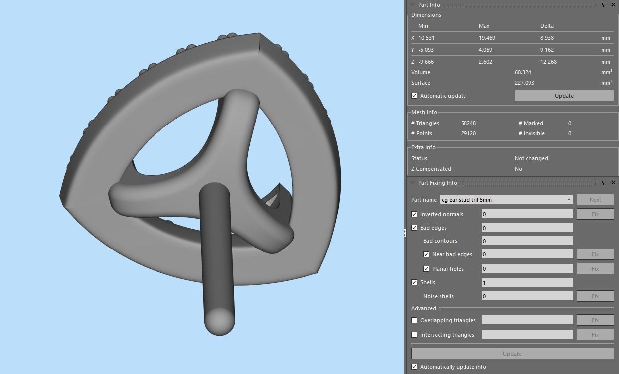 Halo Trillion Diamond Stud Earrings 3D print model_11