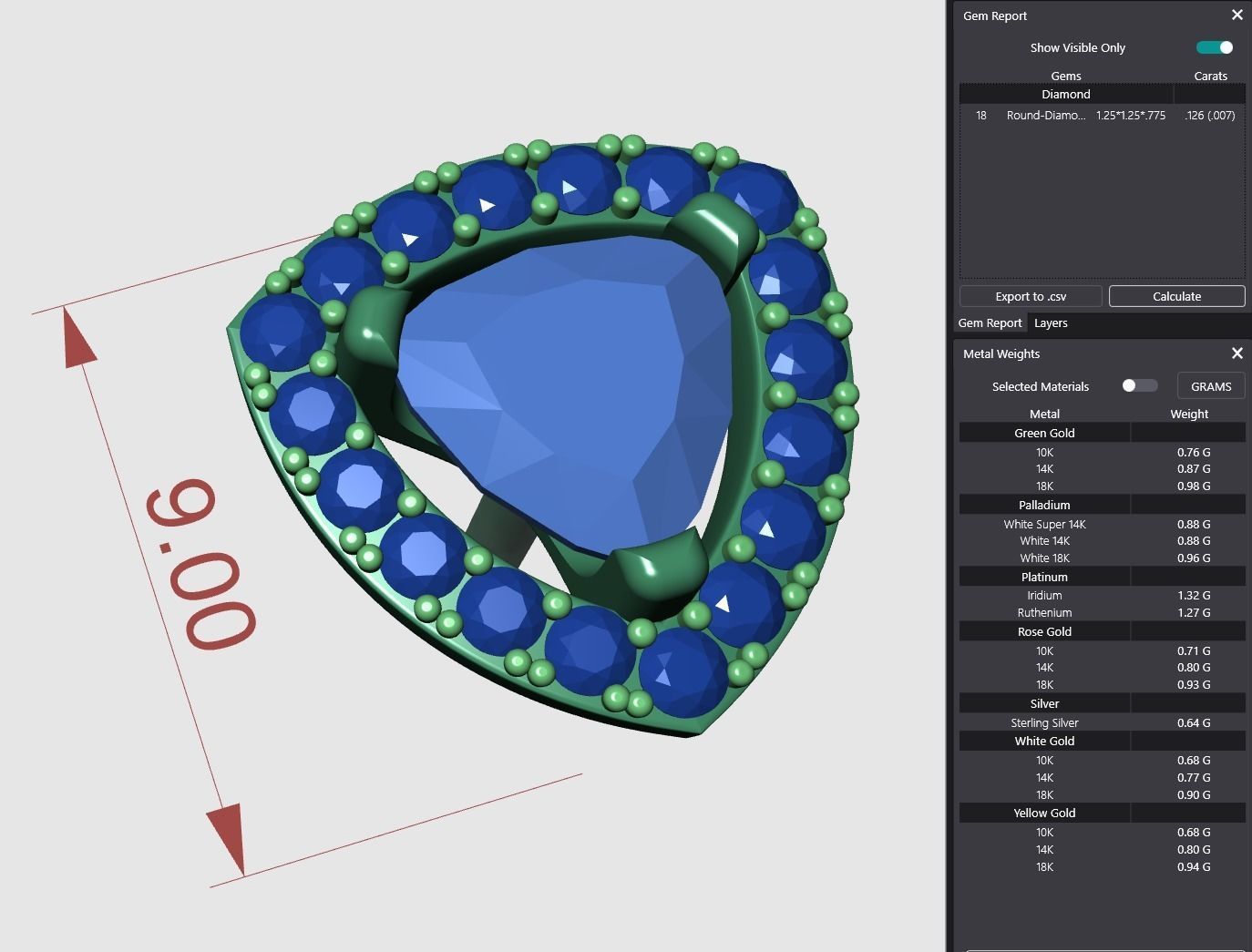 Halo Trillion Diamond Stud Earrings 3D print model_6