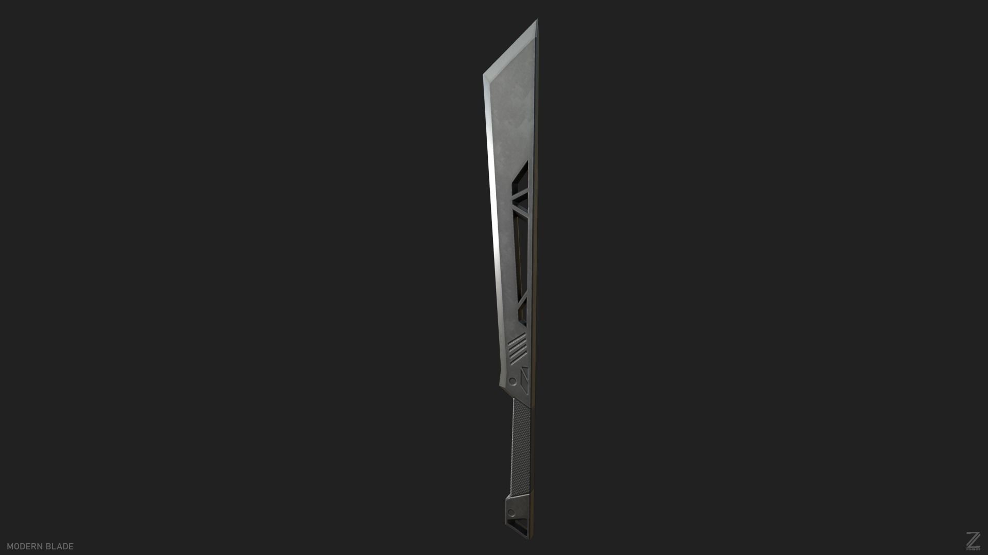 Modern blade Low-poly 3D model_3