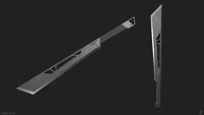 Modern blade Low-poly 3D model