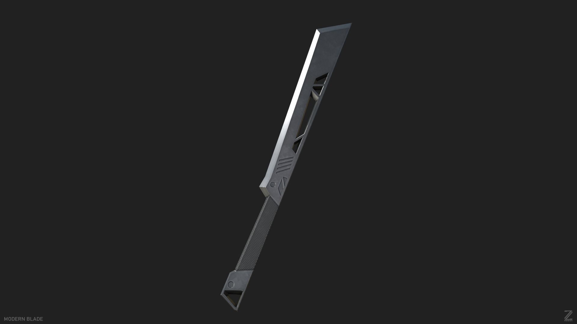 Modern blade Low-poly 3D model_5
