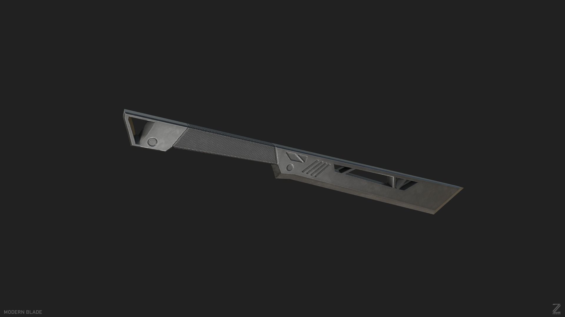 Modern blade Low-poly 3D model_8