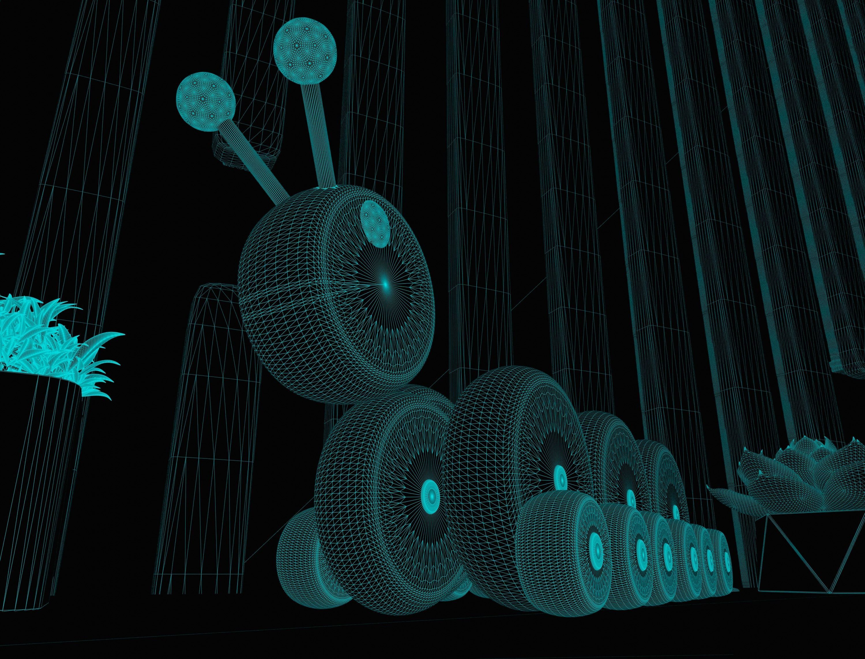 3D Wood Snail Lamph 3D model_10