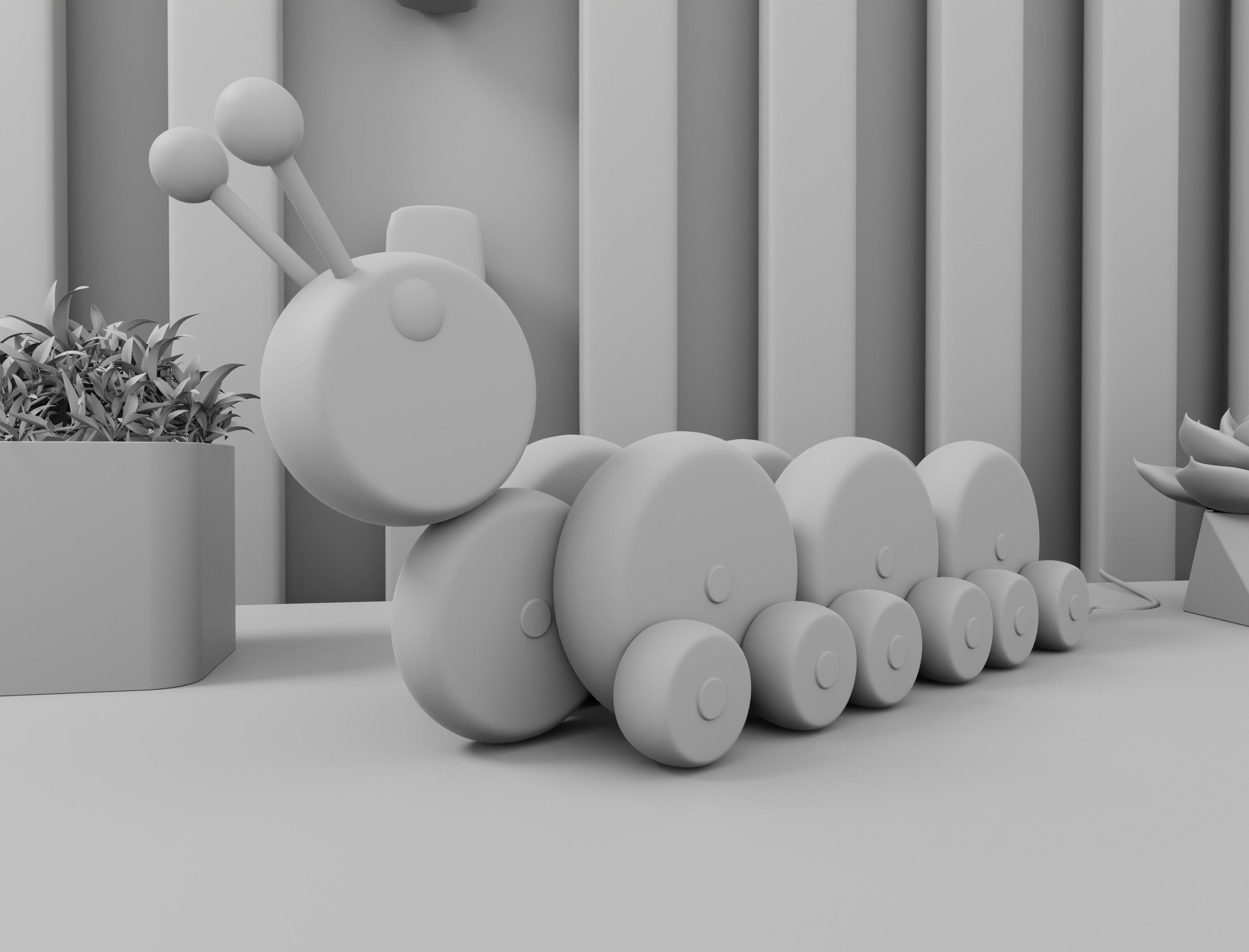 3D Wood Snail Lamph 3D model_2