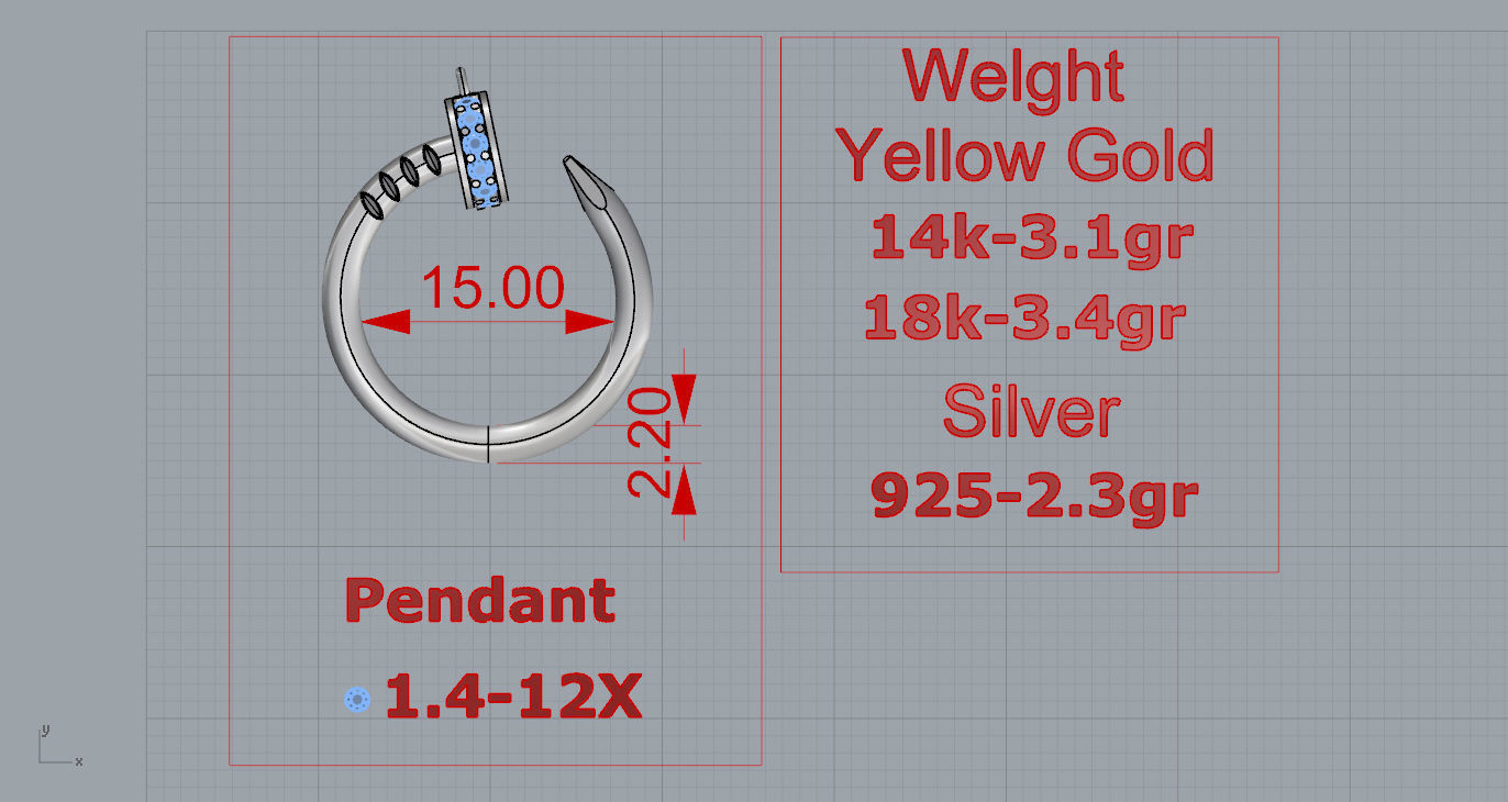 Pendant 3D print model_3