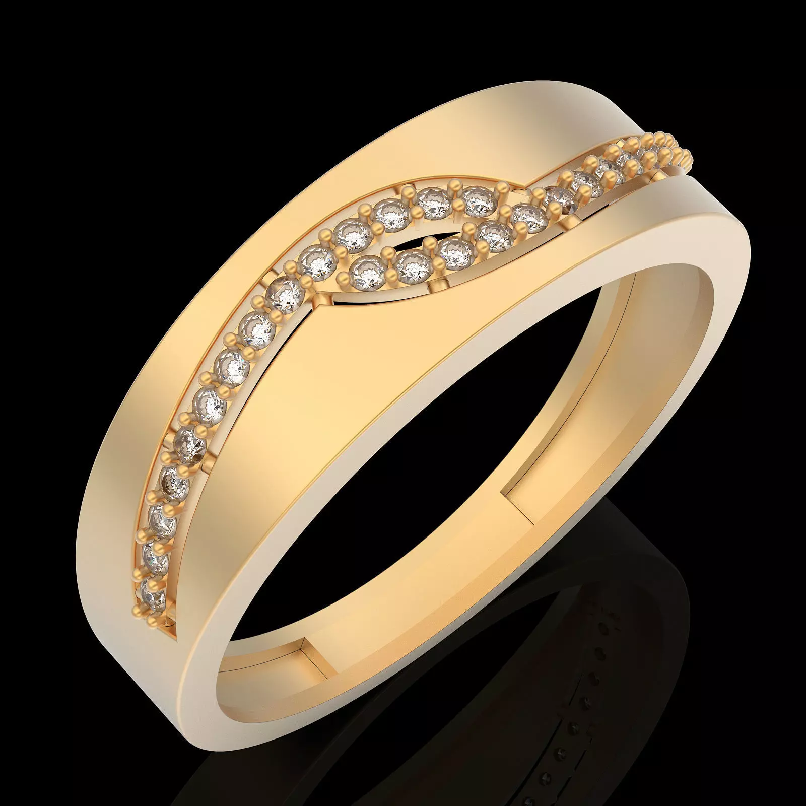 luxury ring made in matrix 3D print model