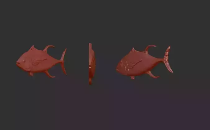 fish cnc 3d model printable