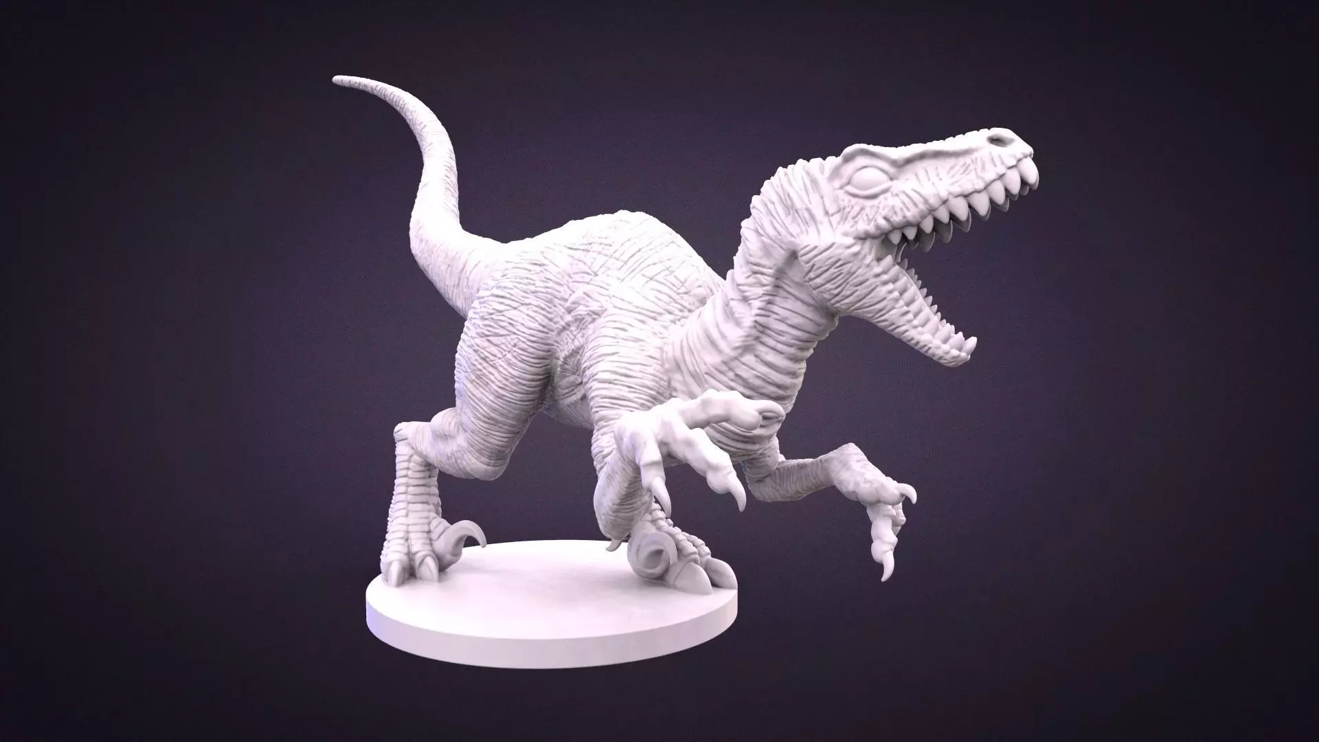 Raptor Dinosaur Sculpture  3D print model_0
