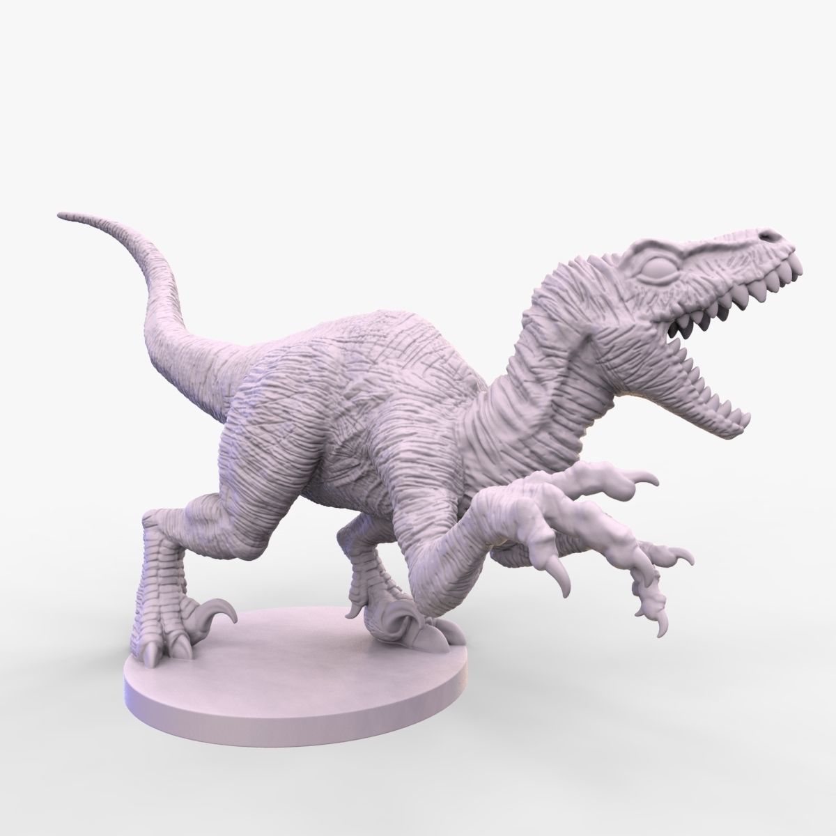 Raptor Dinosaur Sculpture  3D print model_5