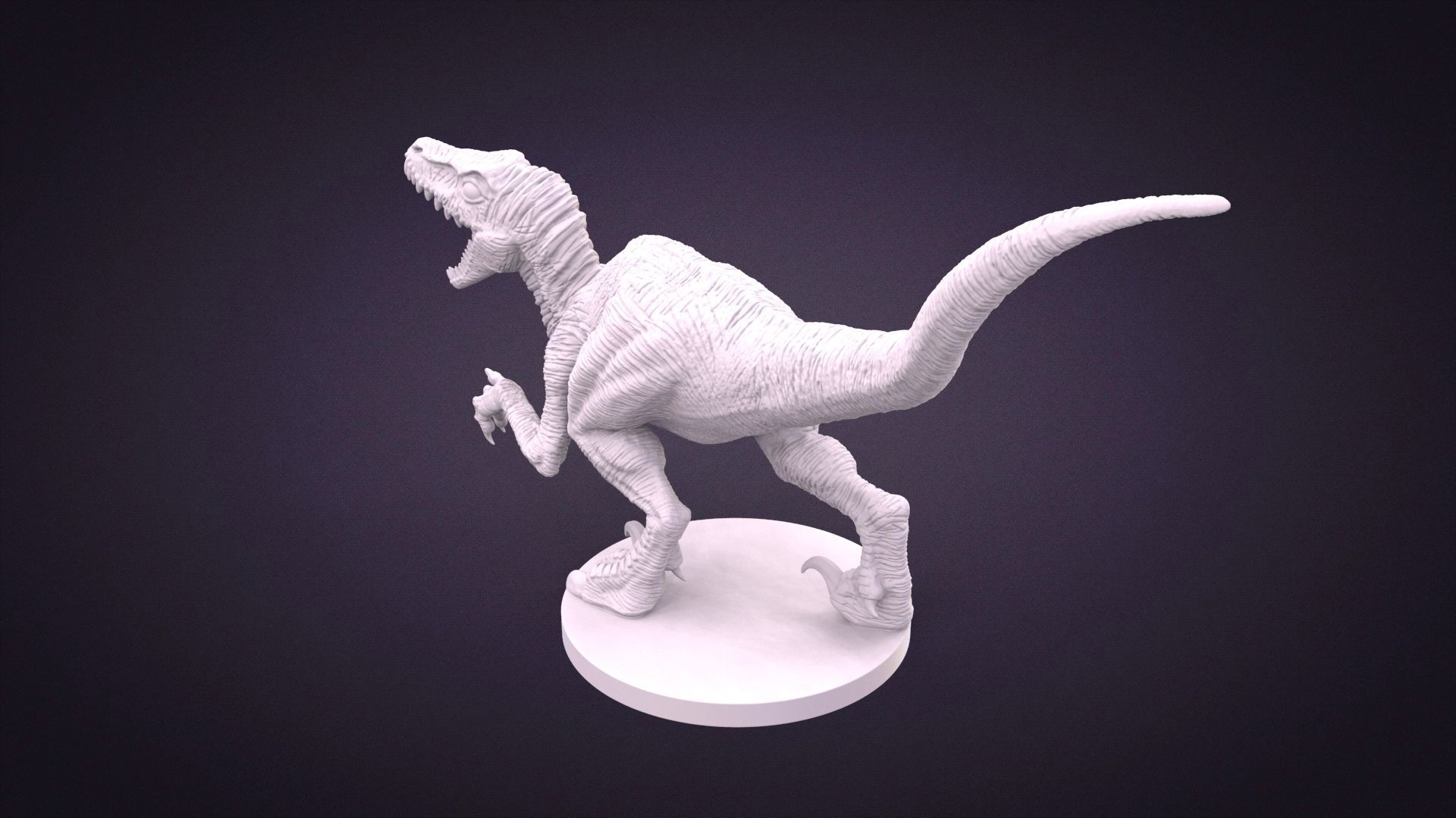 Raptor Dinosaur Sculpture  3D print model_2