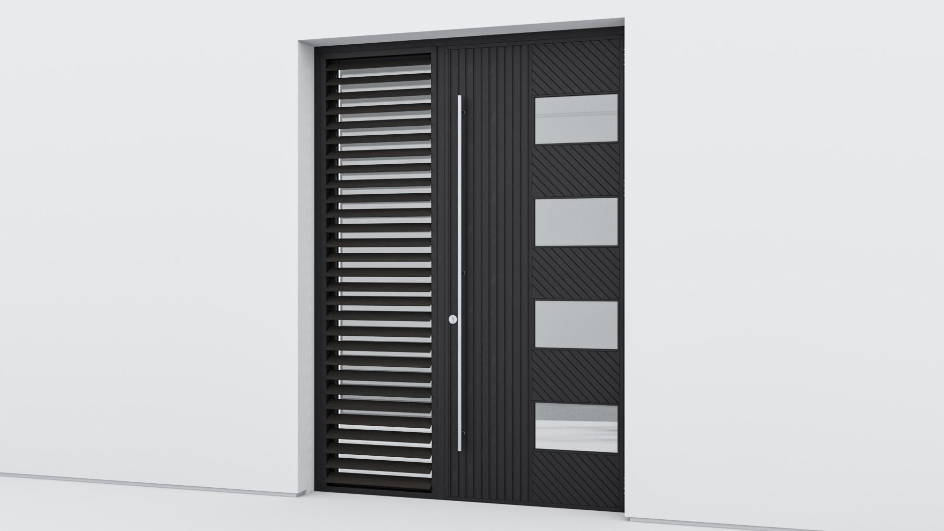 Aluminium door 264 3D model_2